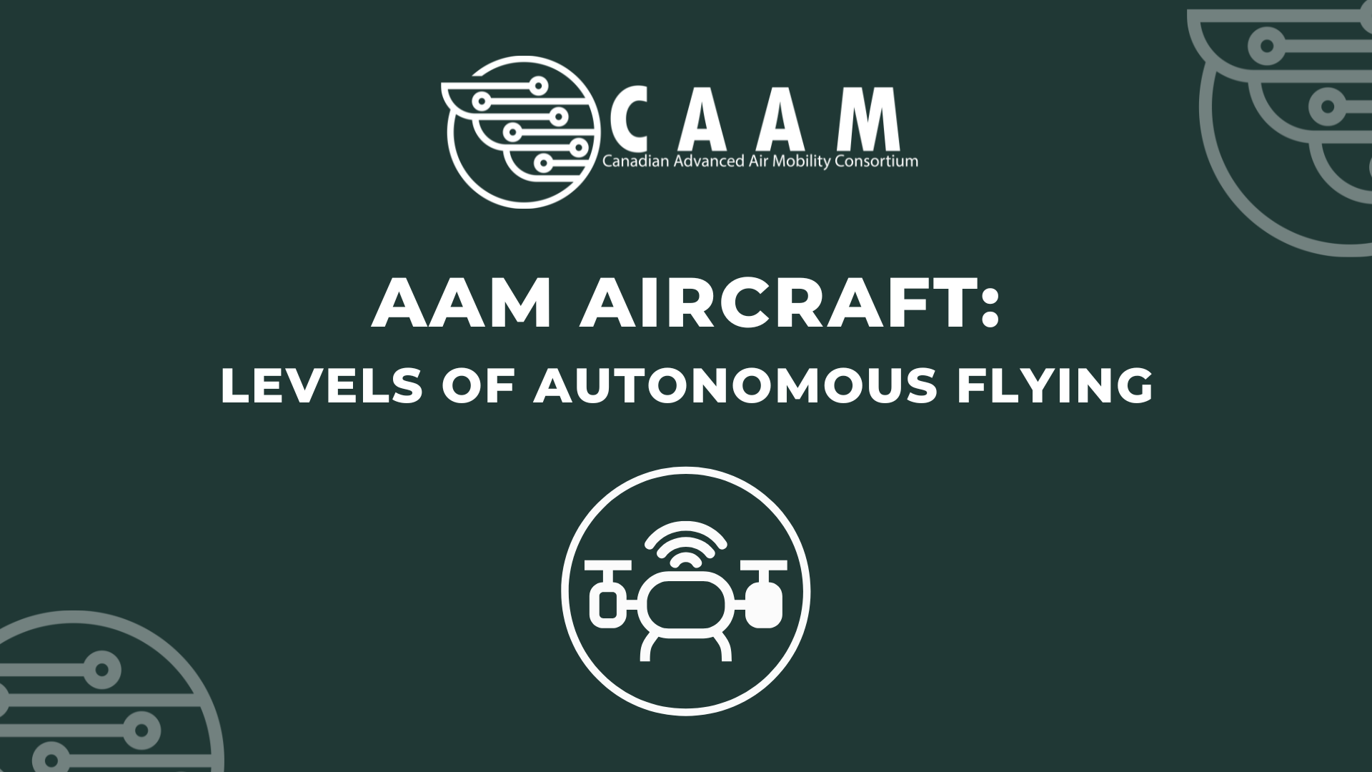 AAM Aircraft - Levels of autonomous flying