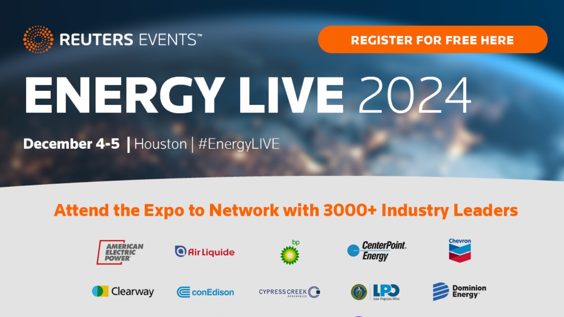 Banner image for Reuters Events: Energy LIVE 2024